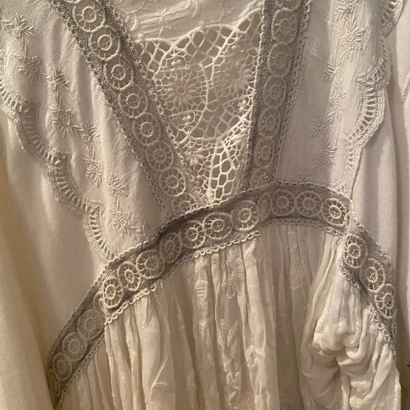 COPY - White blouse (sweater/sweater material) - Picture 4 of 5